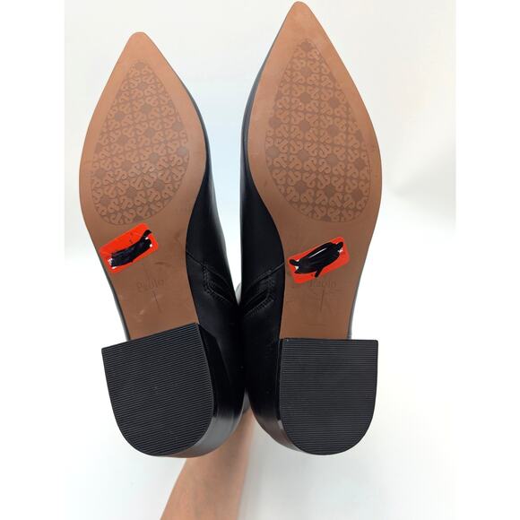 Linea Paolo Wynda Pointed Toe Ankle Bootie Women's Black Leather Size US12M EU43 - Picture 7 of 12